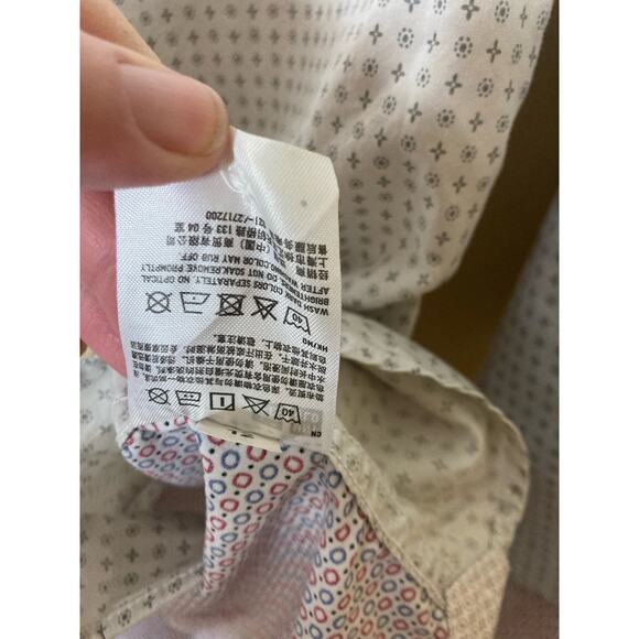 Mix Media Button Up by Ines De La Fressange Paris Sz M - Picture 6 of 7